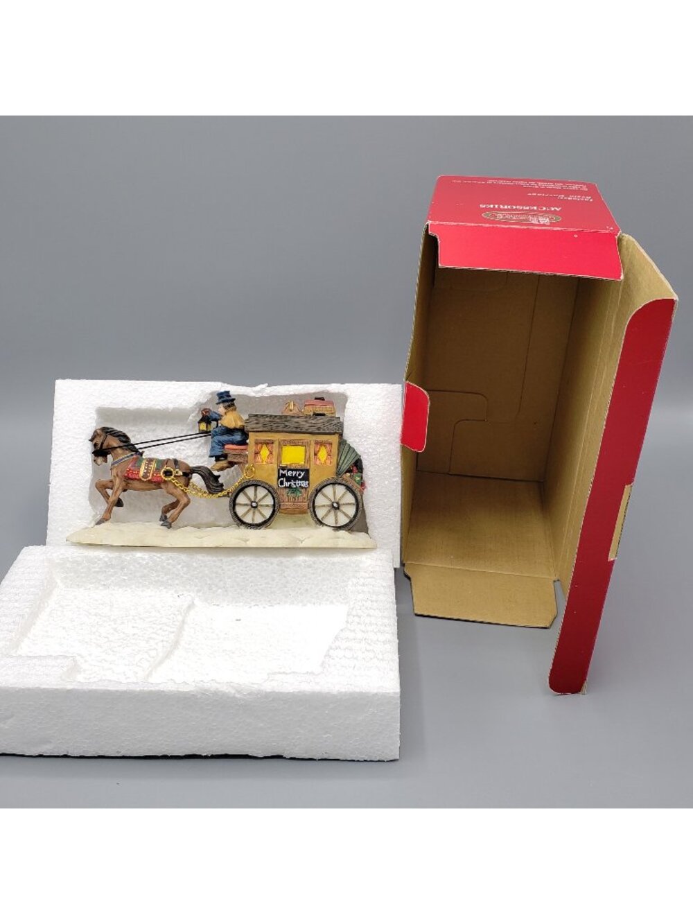 Dickens Collectables Accessories Resin Horse Carriage with Box Vintage 1998 Xmas